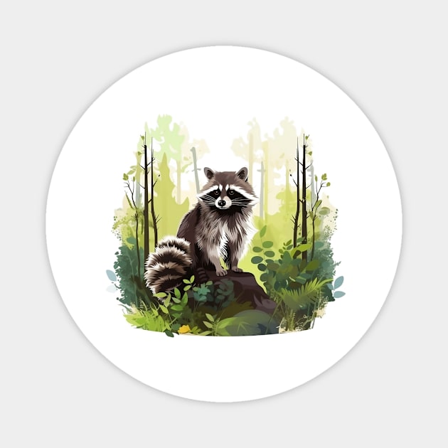 Raccoony Cuteness Magnet by zooleisurelife